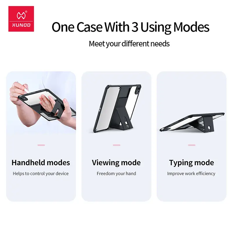 کاور آیپد XUNDD Beatle Stand مناسب iPad Pro 11 2025 با پایه نگهدارنده