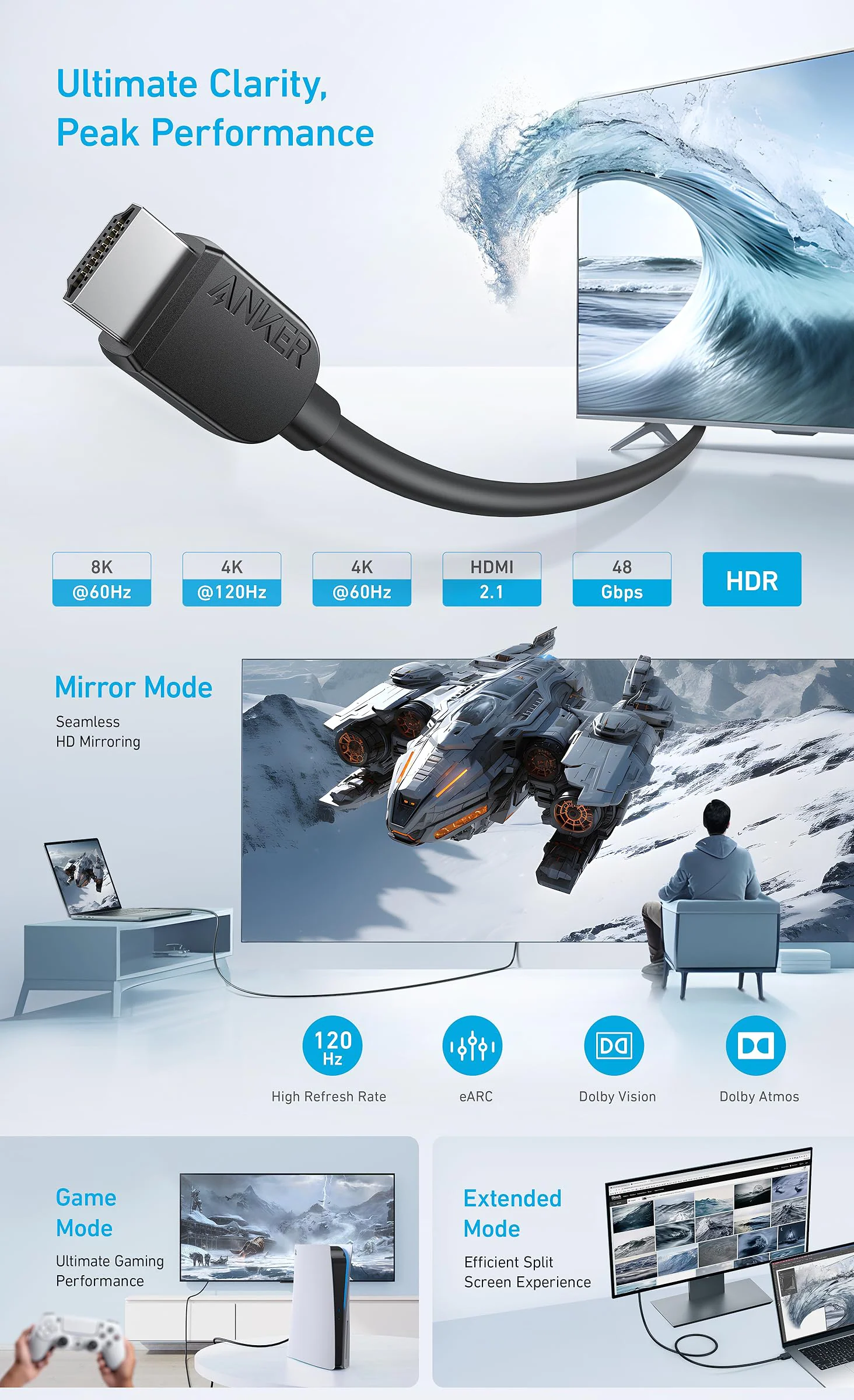 مشخصات کابل HDMI انکر مدل A8742