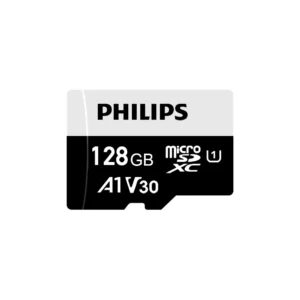 کارت حافظه 128 گیگابایت microSDXC فیلیپس مدل FM22TF128B کلاس A1 استاندارد UHS-I U1 سرعت 80MB/s