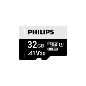 کارت حافظه 32 گیگابایت microSDHC فیلیپس مدل FM22TF032B کلاس A1 استاندارد UHS-I U1 سرعت 80MB/s