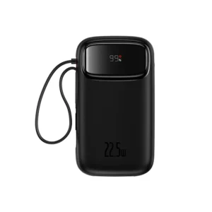 پاوربانک 10000 بیسوس با توان 22.5 وات مدل Baseus QPow2 P10055003113-00 با کابل متصل