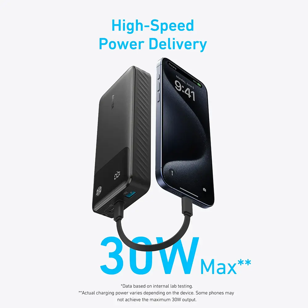 Anker Power Bank 20K مدل A1384 با پورت USB-C و USB-A