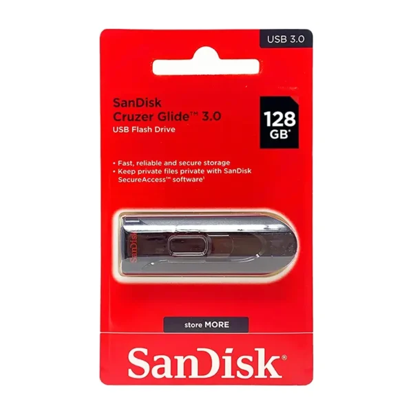 فلش مموری 128 گیگابایت SanDisk مدل Cruzer Glide رابط USB 3.0 - تصویر 2