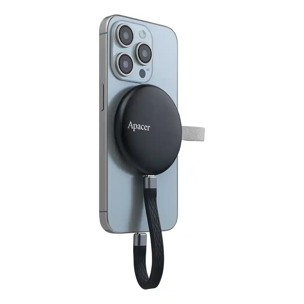 هارد اس اس دی اکسترنال Apacer AS725 ظرفیت 256 گیگابایت با قابلیت اتصال مگنتی به گوشی و پشتیبانی از Magsafe
