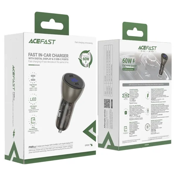 شارژر فندکی 60 وات ایس فست مدل ACEFAST B10 - تصویر 2