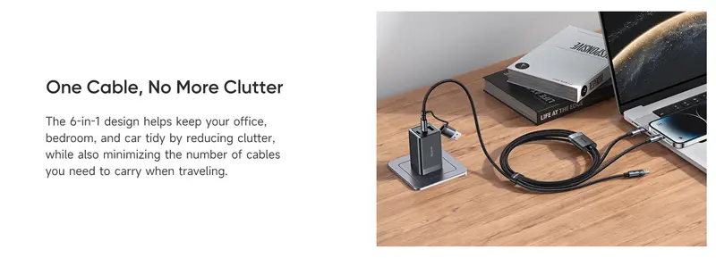 کابل شارژ چندکاره مک دودو مناسب لپ تاپ و موبایل