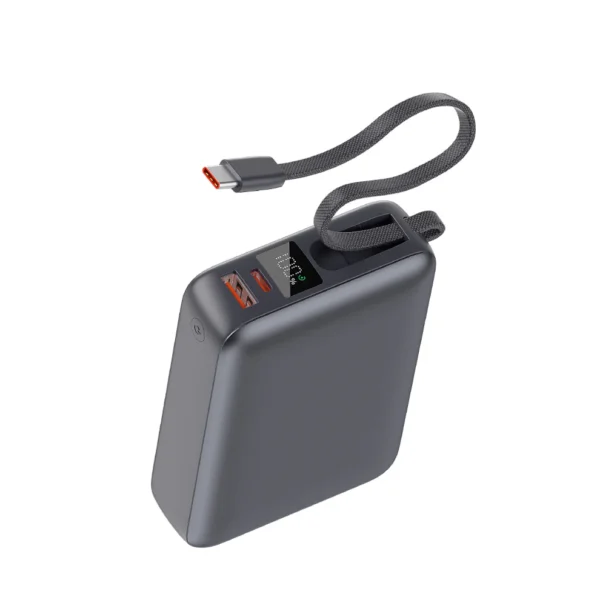 پاوربانک 20000mAh کیو سی وای با توان 45 وات مدل QCY PB20A با کابل متصل - تصویر 2