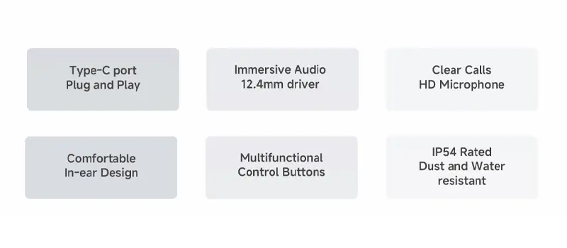 مشخصات هندزفری سیمی تایپ سی شیائومی مدل M2413E1