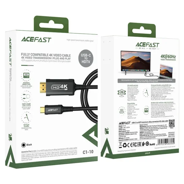 کابل HDMI به Type-C ایس فست مدل ACEFAST C1-10 طول 1.8 متر - تصویر 2