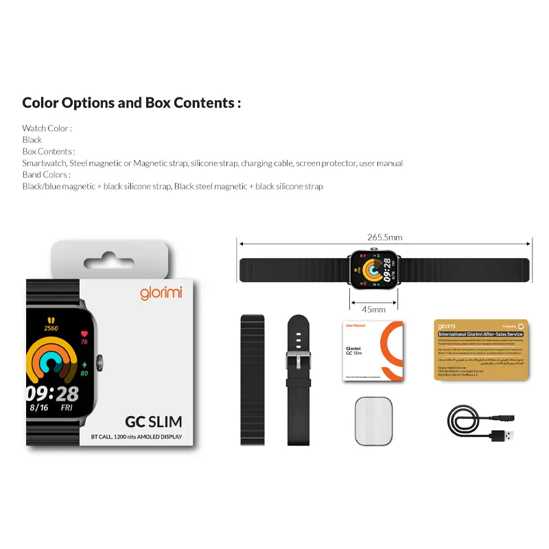 بررسی ساعت هوشمند گلوریمی مدل Glorimi GC SLIM با نمایشگر AMOLED و بند سیلیکونی