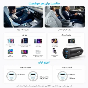 شارژر فندکی انکر ۳۰ وات