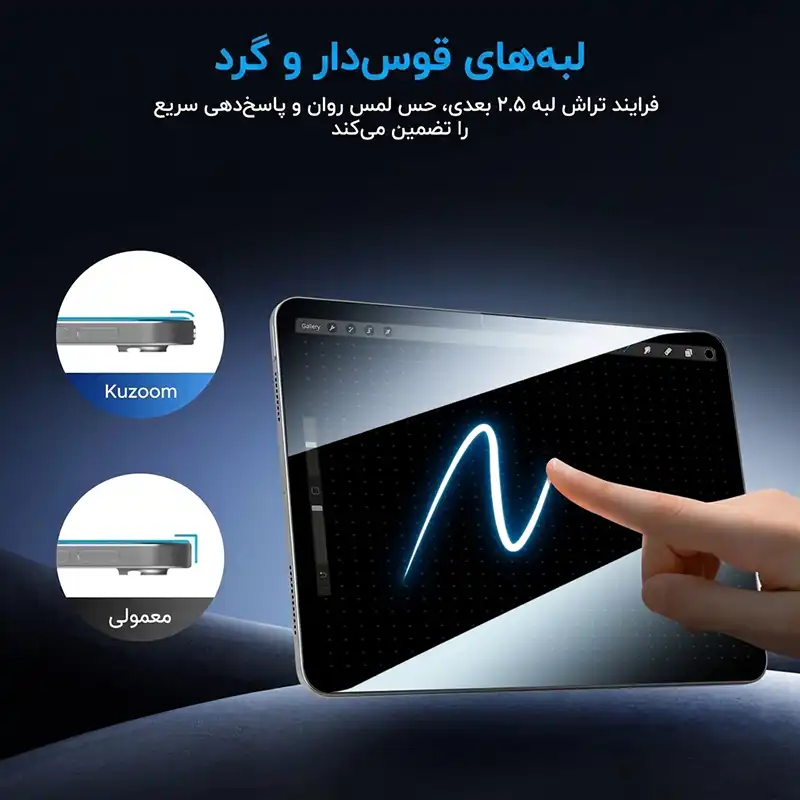گلس شفاف Kuzoom آیپد