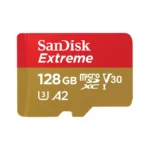 کارت حافظه 128 گیگابایت microSDXC سن دیسک مدل  Extremeکلاس A2 استاندارد UHS-I V30 U3سرعت 190 مگابایت بر ثانیه