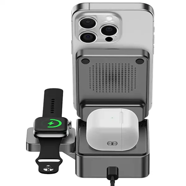 شارژر وایرلس Qi2 سه حالته مکسکو مدل Maxco MW13 با توان 15 وات - تصویر 2